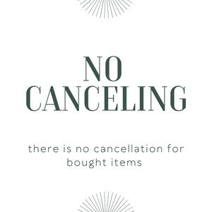 No cancellations excepted